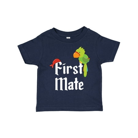

Inktastic First Mate Pirate with Parrot and Bandanna Gift Toddler Boy or Toddler Girl T-Shirt