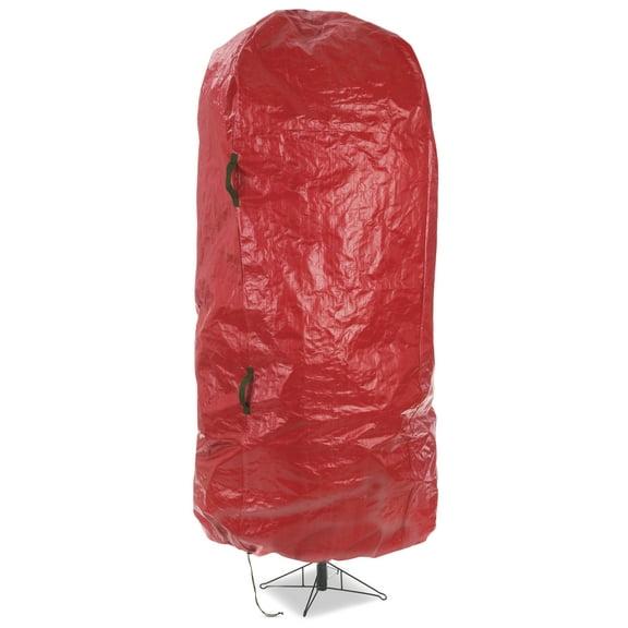 Whitmor Christmas Standing Tree PP Storage Bag - Large to Fit up to 7.5 ft Tree - Red - 56" x 90" Adult Use
