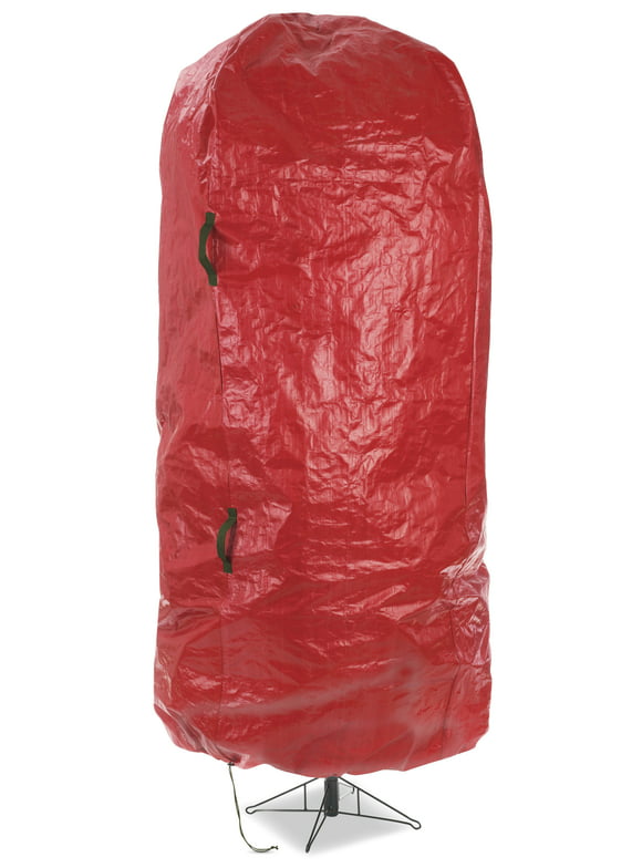 Whitmor Christmas Standing Tree PP Storage Bag - Large to Fit up to 7.5 ft Tree - Red - 56" x 90" Adult Use
