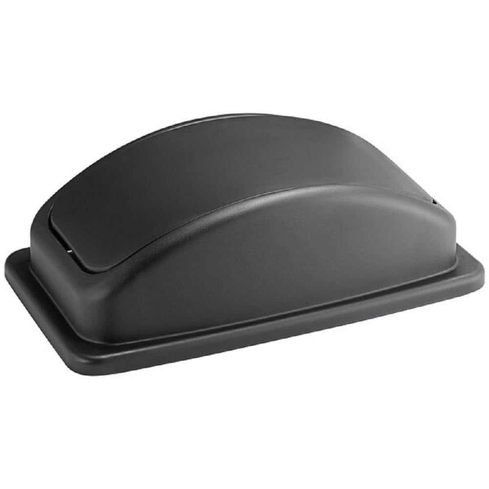 TrueCraftware - 23 Gallon Rectangular Trash Can Lid only 20-1/2" x 11-1/4" x 6-1/4" Black Color- Wastebasket Garbage Bin Lid Recycling Bin Cover Kitchen Bathroom Bedroom Office Trash Can