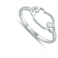 thumbnail image 4 of Unique Swirl Cloud Outline Ring .925 Sterling Silver Band Jewelry Female Male Unisex Size 7, 4 of 4