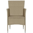 thumbnail image 5 of vidaXL 3 Piece Garden Dining Set Beige, 5 of 5