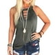 thumbnail image 5 of Camiseta sin mangas con cuello halter Qarigey para Mujer Verde Militar, 5 of 6