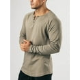 thumbnail image 5 of KelaJuan Men's Spring Autumn Casual T-shirt Solid Color Long Sleeve Crewneck Button Down Shirt Tops, 5 of 6