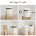 thumbnail image 3 of PrettyCare 2 Packs Trash Cans, 4.6 Gal Automatic With Lid Touchless Small Plastic Garbage Can, for Kitchen,Living Room,Bedroom, Bathroom, White, GW01, 3 of 13