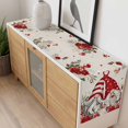 thumbnail image 4 of Red Floral Valentine's Day Table Runner - 90 Inch Long, Kitchen Dining Table Runner Dresser Scarves, Gnomes Botanical Gifts Rustic Farmhouse Decor for Coffee Tables Wedding Party Banquet, 4 of 8