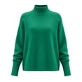 thumbnail image 6 of Turilly Women's Plus Size Turtleneck Pullover Sweater Thick Knit Long Sleeve Relaxed Fit Solid Base Layer Top, 6 of 6