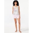 thumbnail image 2 of Joyspun Women's Print Tank Top and Shorts Pajama Set, 2-Piece, Sizes S to 3X, 2 of 5