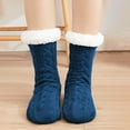 thumbnail image 2 of Penkiiy Christmas Fuzzy Socks Winter Socks in Bulk Colorful Cozy Fluffy Warm Men Socks Xmas Unisex Cold Weather Socks for Women Christmas Gifts Blue, 2 of 5