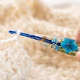 thumbnail image 6 of Resin Crochet Hook Set, Floral Inlaid Ergonomic , Polished Metal Tips, for Knitting and Crocheting, Ideal for Art Crafters, 6 of 9