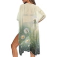 thumbnail image 5 of HELLHERO Dandelion Daisy Long Kimono Swimsuit Cover Up Comfort Polyester Flowy Bathing Suit Cover Up, 5 of 6