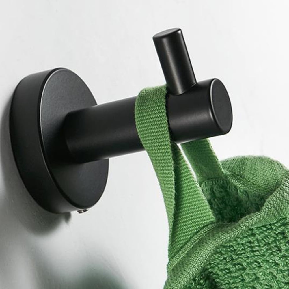 Kepooman Towel Rack Set, Robe Hooks Towel Ring Bar Toilet Paper Holder Tissue Rack, Black Kepooman Towel Rack Set, Robe Hooks Towel Ring Bar Toilet Paper Holder Tissue Rack, Black
