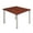 Cherry / Chrome, variant on Romig Trek 30 in. Small Square Breakroom Table- Mahogany Top, Black Legs