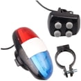 thumbnail image 2 of Luz trasera de bocina electrónica de bicicleta para luz de bicicleta electrónica con 4 tonos sirena de policía fuerte bicicleta trompeta ciclismo bocina luz de campana 1 ud. Adepaton LL-1760, 2 of 5