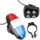 thumbnail image 2 of Luz trasera de bocina electrónica de bicicleta para luz de bicicleta electrónica con 4 tonos sirena de policía fuerte bicicleta trompeta ciclismo bocina luz de campana 1 ud. Adepaton LL-1760, 2 of 5