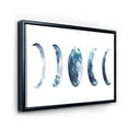 thumbnail image 3 of Designart 'Magic Blue Moon Phases On White' Bohemian & Eclectic Framed Canvas Wall Art Print, 3 of 5