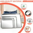 thumbnail image 7 of Coliware Baking Sheet Set of 4, Stainless Steel Cookie Sheet for Toaster Oven, Bakeware with Rectangle Size 9/10/12/16 inch, Mirror Finish & Dishwasher Safe, 7 of 7