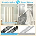 thumbnail image 6 of Black Spring Tension Curtain Rods Shower Curtain Rod for Bathroom, Shower Rod 42-98 Inch Adjustable,Spring Tension Curtain Rods, Rust-Resistance, Non-Fall Down, No Drilling, 6 of 15