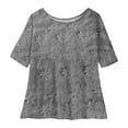 thumbnail image 4 of ZJXFGS Women'S Blouses Dressy Casual Plus Size Tops for Wome Loose Tops for Women Work Blouses Womens Shirts Tops for Women Trendy Boat Neck Tops for Women Dark Gray M, 4 of 4