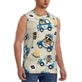 thumbnail image 2 of Haiem Men's Animals Driving Police Car Print Tank Tops Summer Sleeveless Cut Off Workout T-Shirts Fitness Vest Athletic Undershirts-Medium, 2 of 8