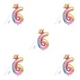 thumbnail image 2 of yingyy Party Balloon with Gradient Color Birthday Party Decor Aluminum Foil Balloon 32 Inch, Number 8 7 5PCS, 2 of 6