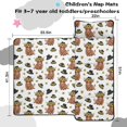 thumbnail image 5 of Highland Cow and Sunflower Print Teens Toddler Nap Mat with Pillow, Sleeping Mat Bag for Preschool Daycare 51"x22", 5 of 6