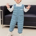 thumbnail image 3 of GYRATEDREAM Toddler Kids Baby Boy Girl Lightweight Bib Overall Down Snowsuit Winter Snow Pants/18-24 Months, 3 of 5