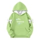 thumbnail image 2 of Camiseta de manga larga con lazo para niños, cuello redondo liso, parte superior lisa, adecuada para niños y niñas, sudadera con capucha para niñas, parte superior de poliéster, 2 of 6