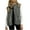 Gray, variant on Warm Fleece Women's Sleeveless Jacket - Zip Up With Pockets, Fuzzy Fall Winter Vest for Weekend & Everyday Wear Green XXL