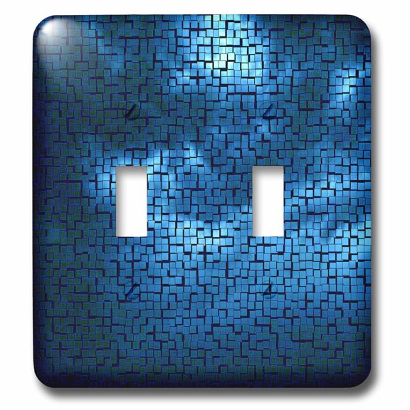 3dRose, Dark Blue Clouds Tile Pattern, double toggle switch