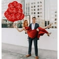 thumbnail image 6 of PMU Valentines Day Balloons 11 Inch Happy Valentine's Day Ruby Red Latex with All-Over Print White Swirling Hearts Valentines Day, Weddings, Birthdays, Anniversaries, Engagements Pkg/100, 6 of 8