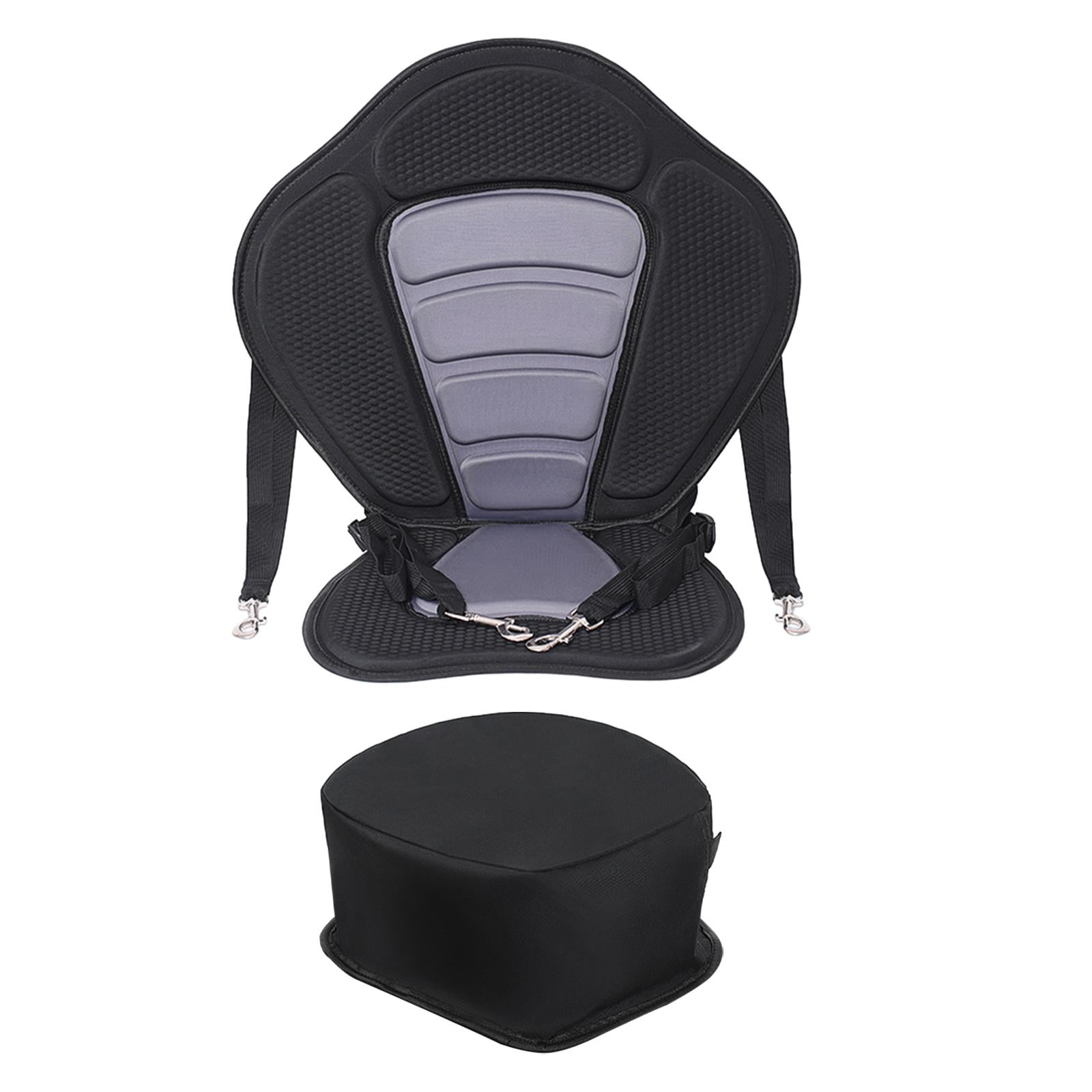 harayaa Kayak Padded Seat Canoe Seat Adjustable Cushion Cushioned Fishing Seat Anti Skid Grey With Bag