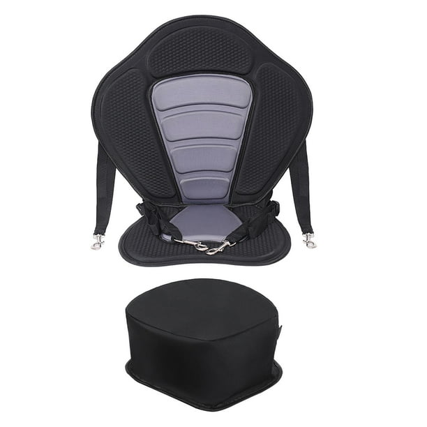 Kayak Padded Seat Canoe Seat Cushioned Fishing Seat Anti Slip Easily  Install and Grey With Bag 