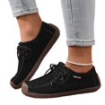 thumbnail image 2 of YOUYEDIAN Loafers for Women Versatile Slip On Square Toe Fashion Lace-up Comfy Flats Casual Outdoor Soft Walking Shoes, 2 of 5