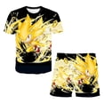 thumbnail image 3 of Nuevo conjunto de camiseta y pantalones cortos de dos piezas para niños del anime japonés "Sonic", camiseta de verano para niño y niña + pantalones cortos, pantalones de playa, 3 of 5