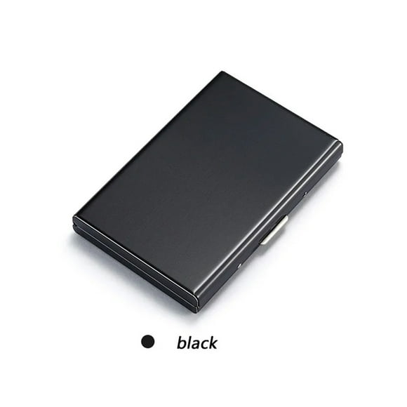 Supershield Stainless Steel RFID Blocking Card Holder & Wallet, Black (10 Card Slots)