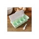 thumbnail image 3 of Tarro de especias Caja de almacenamiento de condimentos de cocina con 4 compartimentos para café y especias Sal y pimienta 21 9,5 5,8 cm Verde 1 pieza, 3 of 5