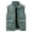 Green, variant on Cotton Vest for Men Fashion Sleeveless Warm Mens Zipper Vest Solid Color Thick Fleece Coat