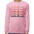 thumbnail image 2 of Hello Fall Long Sleeve Shirt Unisex Small Pink, 2 of 5