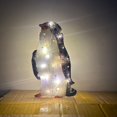 thumbnail image 1 of Pingüino navideño acrílico 20 luces LED decoración de jardín estacas de luz decoración navideña fiesta decoración de patio, 1 of 6