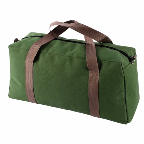 12 Inch Heavy Duty Canvas Tool Bag, Large Capacity Hand Tool Organizer with Reinforced Handles, Tear-Resistant Utility Bag for Mechanics, Electricians, DIY and Home Repair