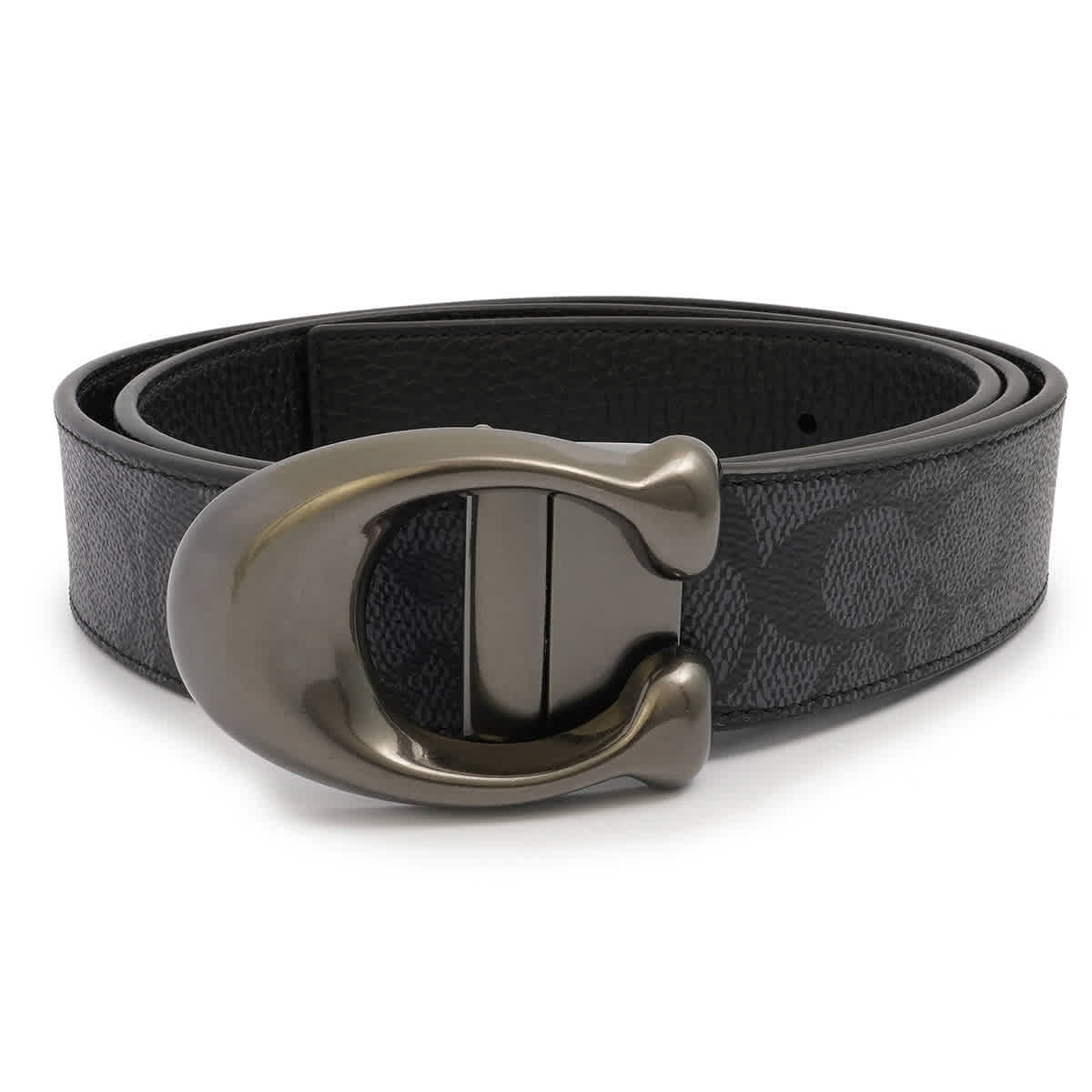 coach black leather belt