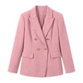 thumbnail image 6 of Purcolt Blazers for Women Business Casual Double Breasted Open Front Long Sleeve Lapel Work Office Blazer Jackets Summer Blazers for Women Lightweight S-2XL, 6 of 8