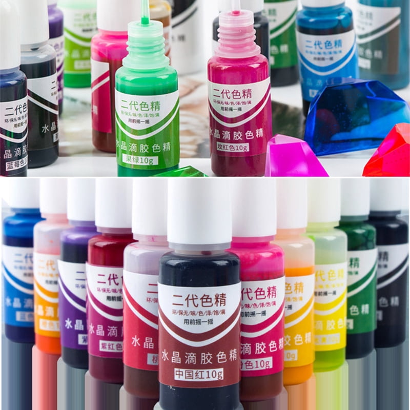 24 Colors Art Ink Alcohol Resin Pigment Kit for UV Resin Coloring Liquid Resin Concentrated Colorant Dye Ink Diffusion