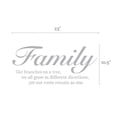 thumbnail image 2 of Family Like Branches On A Tree - Quote Lettering Decal Wall Decal - Chestnut Brown, 2 of 2
