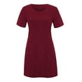 thumbnail image 5 of Tshirt Dress Women Summer Short Sleeve Crewneck Loose Fit Lightweight Casual Mini Dresses T Shirt Dresses for Women, 5 of 6