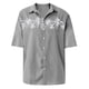 thumbnail image 4 of Designer Spring Summer Men's Casual Cotton Linen Solid Color Short Sleeve Shirts Loose Shirts XL, 4 of 5