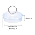 thumbnail image 2 of Uxcell Rubber Sink Plug, Clear Drain Stopper Fit 2-1/8" to 2-3/16" Drain for Bathtub Kitchen and Bathroom 3 Pack, 2 of 5
