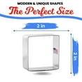thumbnail image 3 of Square Cookie Cutter 2 in – Made in the USA – Foose Cookie Cutters Tin Plated Steel – Cookie Mold, 3 of 3