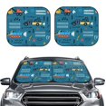 thumbnail image 2 of Fotbe Construction Trucks Juego de 2 Piezas de Parasoles para Parabrisas | Bloqueador Solar para Auto | Accesorios Plegables para Protección Solar Interior-Medium, 2 of 6